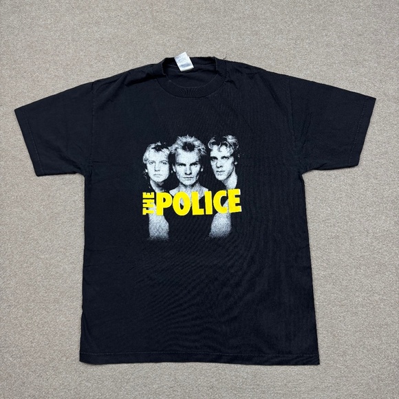 AAA Other - The Police Mens Shirt Size L Black Short Sleeve Rock Band Vintage Y2K